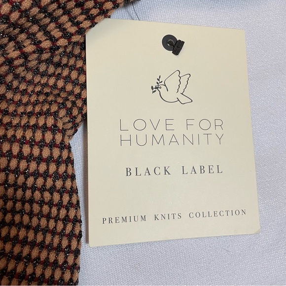 NWT New Love For Humanity Knit Open Front Cardigan Size L - Picture 14 of 14